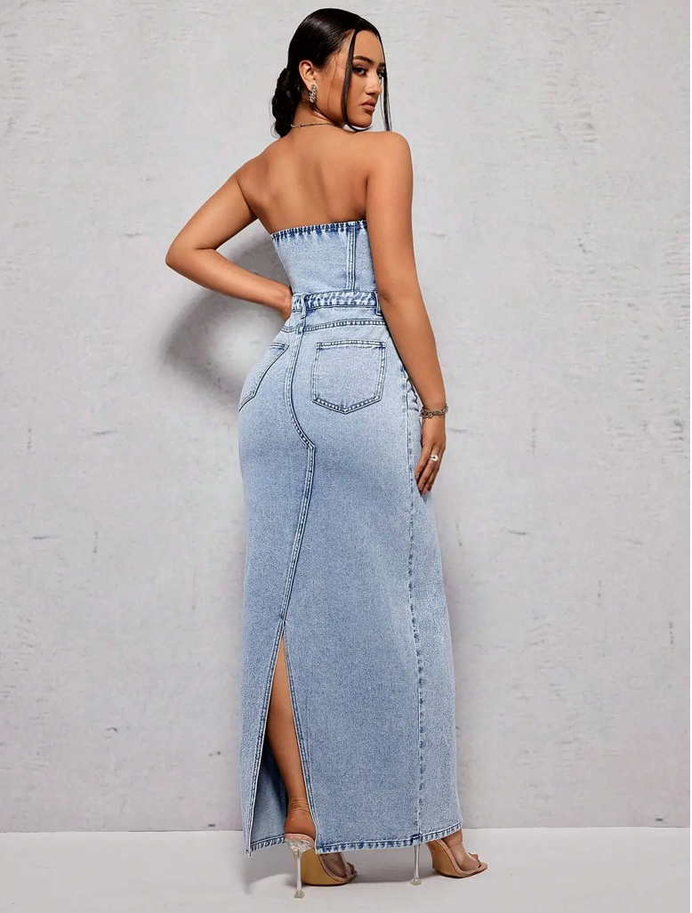 Denim Maxi Dress