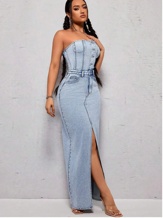 Denim Maxi Dress