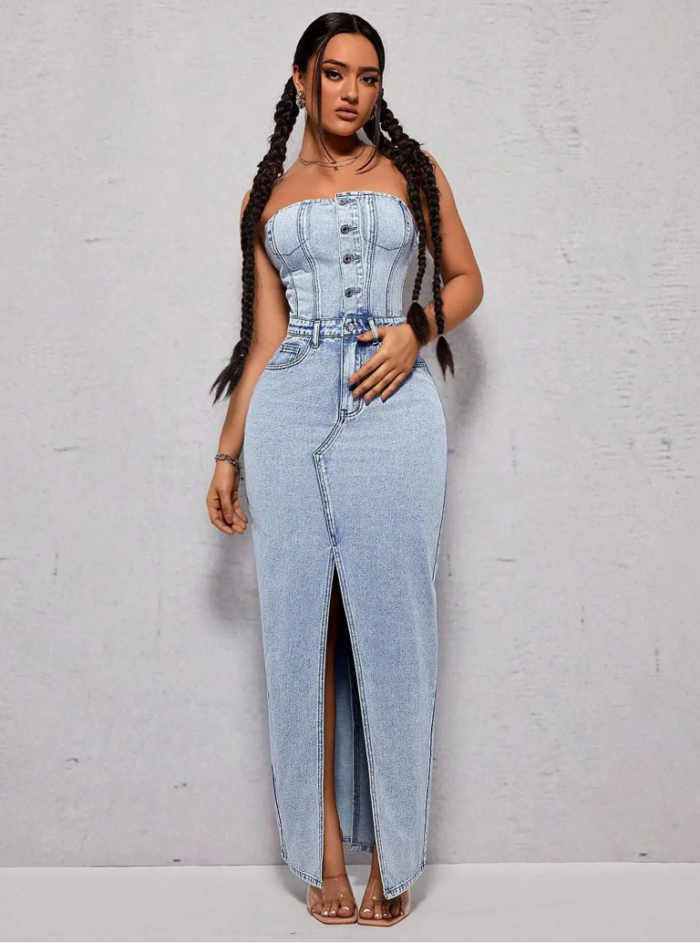 Denim Maxi Dress