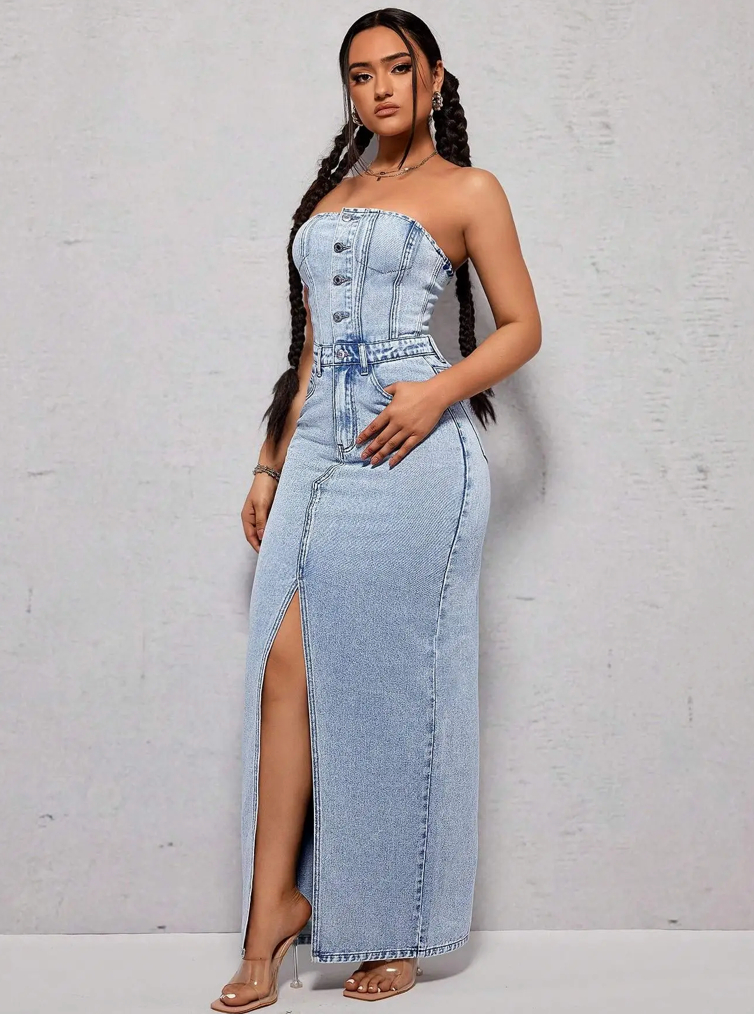 Denim Maxi Dress